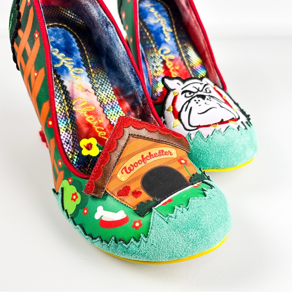 Irregular Choice “Top Dog” Bulldog & Beagle Heels – Sculpted Puppy Heel Design - Picture 3 of 9